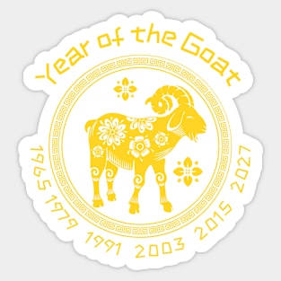 Chinese Year of the Goat Zodiac Sticker